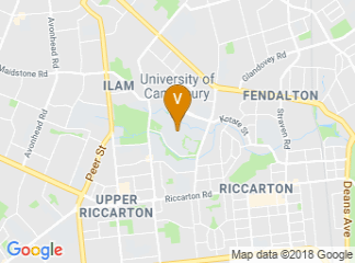 map of University of Canterbury
