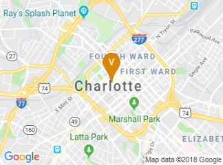 map of Courtyard by Marriott Charlotte City Center