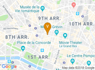 map of Paris Marriott Opera Ambassador Hotel