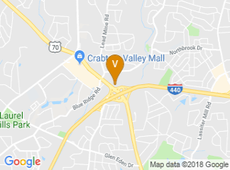 map of Holiday Inn Raleigh (Crabtree Valley Mall)