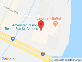 map of Ameristar Casino Resort Spa St. Charles