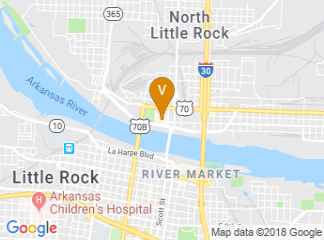 map of Wyndham Riverfront Little Rock