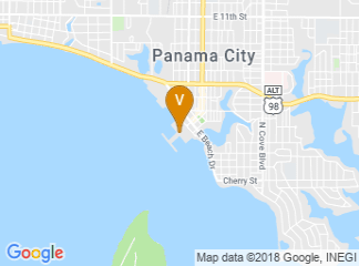 map of Panama City Marina