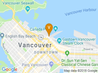 map of Tourism Vancouver Visitor Centre