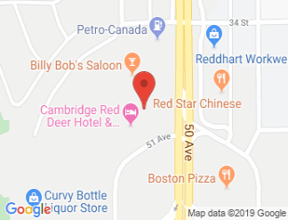 map of Cambridge Red Deer Hotel & Conference Centre