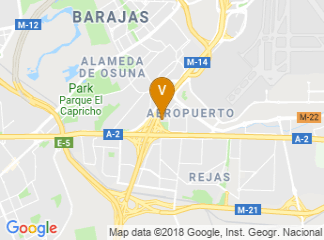 map of Hilton Madrid Airport