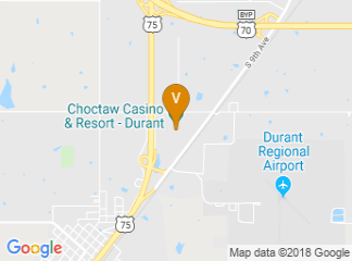 map of Choctaw Casino & Resort - Durant