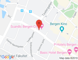 map of Scandic Bergen City