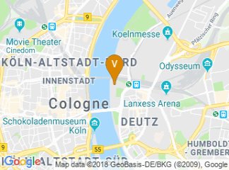 map of Hyatt Regency Köln