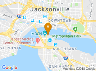 map of DoubleTree by Hilton Hotel Jacksonville Riverfront