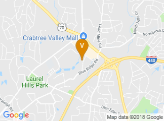 map of Homewood Suites Raleigh-Crabtree Valley