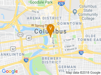 map of DoubleTree Suites by Hilton Hotel Columbus Downtown
