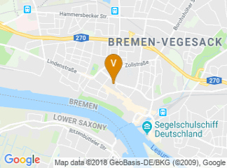 map of Bürgerhaus Gustav Heinemann Vegesack
