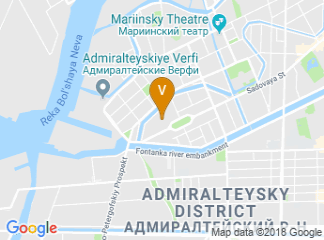 map of Courtyard by Marriott St Petersburg Center West/Pushkin Hotel