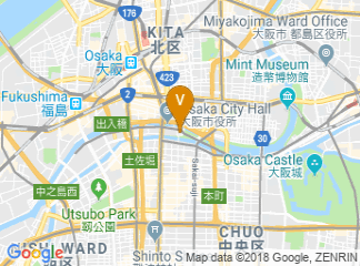 map of Osaka City Central Public Hall