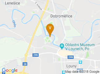 map of Výstaviště Louny