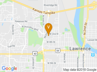 map of DoubleTree by Hilton Hotel Lawrence