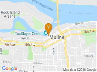 map of Radisson on John Deere Commons-Moline
