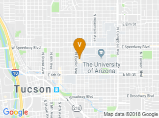 map of Tucson University Park Hotel