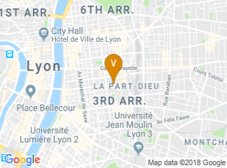 map of Radisson Blu Hotel, Lyon