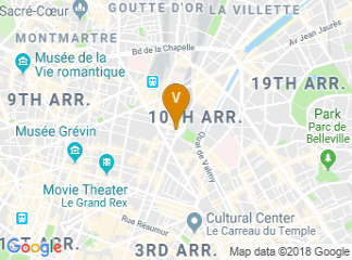 map of Holiday Inn Paris - Gare de l'Est