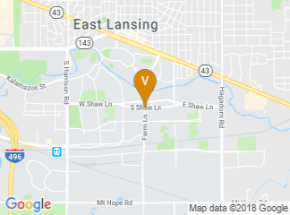 map of Michigan State University Livestock Pavilion