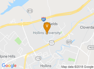 map of Hollins University
