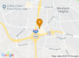 map of Sheraton Westport Chalet Hotel St. Louis