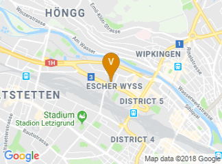 map of Zurich University of the Arts