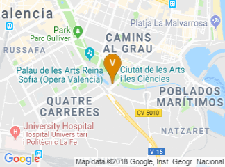 map of Ciudad de las Artes y las Ciencias