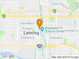 map of Radisson Hotel Lansing at the Capitol