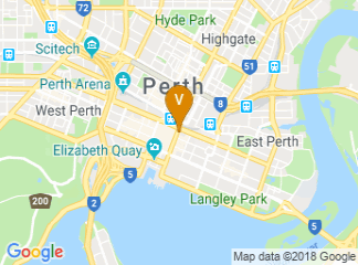 map of Adina Apartment Hotel Perth Barrack Plaza