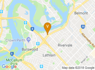 map of Aloft Perth