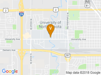 map of University of North Dakota