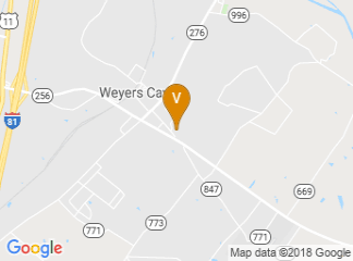map of Weyers Cave Community Center