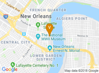 map of Hilton New Orleans Riverside
