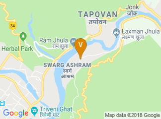 map of Om Yoga Rishikesh - Yoga Teacher Training In India