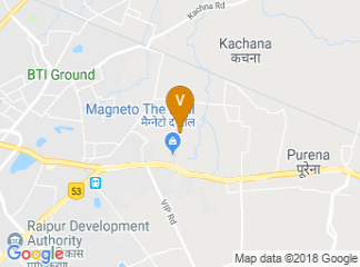 map of Sayaji Hotel Raipur, GE Road