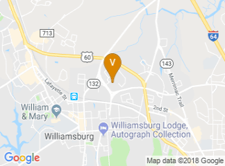 map of Colonial Williamsburg Visitor Center