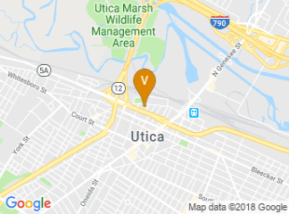 map of Utica Memorial Auditorium