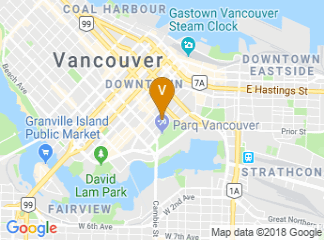 map of Hampton Inn & Suites by Hilton Vancouver-Downtown