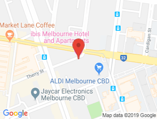 map of ibis Melbourne Hotel and Apartments