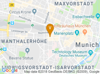 map of Hotel Cristal München