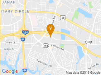 map of Holiday Inn Virginia Beach - Norfolk