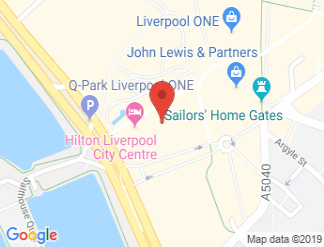 map of Hilton Liverpool City Centre