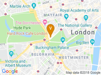 map of Hard Rock Hotel London