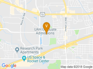 map of The University of Alabama in Huntsville