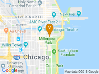 map of Harris Theater for Music and Dance