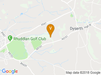 map of Bodrhyddan Hall