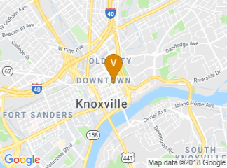 map of Hyatt Place Knoxville/Downtown